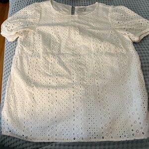 J. Crew size XXS white eyelet top